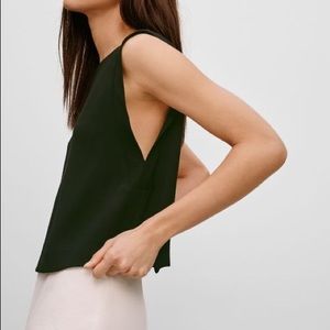 Aritzia Babaton Black Simon Sleeveless Blouse